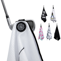 OEM Diseño Micro Fibra Golf Toalla Imán Toallas Golf Logo Impresión personalizada Golf Toallas Microfibra Waffle