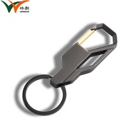 Porte-clés créatifs en alliage de zinc, style sportif, métal simple, pour hommes, clés de voiture, noir, cadeaux uniques, impression de logo personnalisée