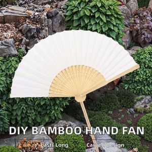 Wholesale Bamboo Paper <b>Hand</b> <b>Fan</b> for Chinese New Year Weddings Foldable Blank DIY Art Traditional Folk Carved Painted Technique - Product Image 2