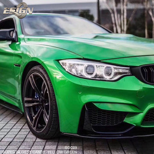 AURORA PELÍCULA AMARILLO VERDE Wrap Vinilo <span class=keywords><strong>Car</strong></span> Foil Covering Decal Sticker para el lado del coche Importado Envoltura de pegamento extraíble - Product Image 3