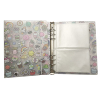 Pochettes pour classeur à 6 anneaux en PP imprimé couleur, pochette transparente en PVC A5 pour classeur à anneaux