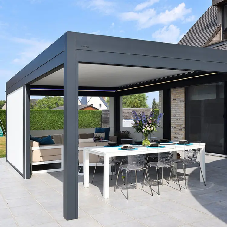 Kemerler kemerler bouköprü alüminyum açık Bracket braketi gölgelik Gazebo Bioclimatic Pergola