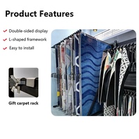 Offre Spéciale Double page latérale tournant tapis présentoirs autoportant grande couverture tapis échantillon présentoir étagères