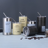 Gobelet isotherme moderne en acier inoxydable à double paroi, avec paille, pour Americano glacé et Latte, portable, vente en gros usine