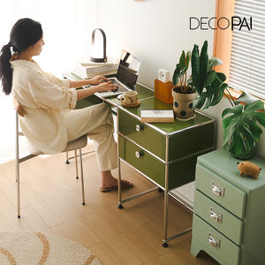 Bureau étroit fer Art petit appartement salon médiéval minimaliste maison établi étude long salon rétro apprentissage Table - Product Image 4