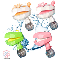 Pistolet à eau électrique de dessin animé rechargeable à longue portée à rafale automatique pistolet à eau en plastique pour jeu de piscine d'été pour enfants