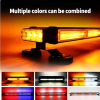 Barre lumineuse LED stroboscopique à 4 faces 30-102W, 13-50 pouces, boîtier PC et aluminium, plusieurs couleurs, balise lumineuse linéaire longue à clignotement pour véhicule