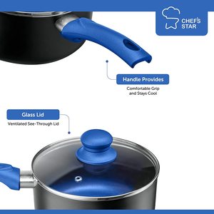 Batterie de cuisine en aluminium Offre Spéciale, marbré, poêle antiadhésive <span class=keywords><strong>et</strong></span> <span class=keywords><strong>casserole</strong></span> avec couvercle en verre, marmite bon marché - Product Image 5