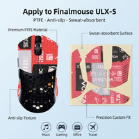 Souris de jeu Finalmouse Ulx S antidérapante, édition limitée, autocollant imprimé, légère, respirante, noire