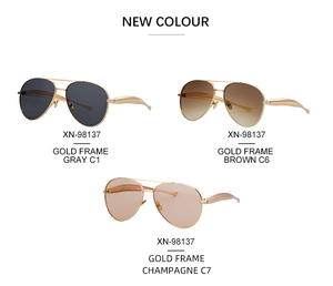 Partagas Fashion Fancy Designer Custom Logo Metal Double Bridge Aviation UV400 Shades <span class=keywords><strong>Gafas</strong></span> <span class=keywords><strong>de</strong></span> <span class=keywords><strong>sol</strong></span> <span class=keywords><strong>Gafas</strong></span> <span class=keywords><strong>de</strong></span> <span class=keywords><strong>Sol</strong></span> para mujeres Damas - Product Image 6