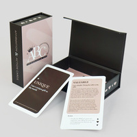 Cartes de jeu en papier personnalisées et positives avec boîte magnétique et impression sur mesure pour jeux de cartes d'affirmation familiale