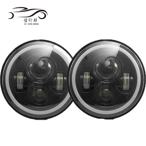 Faro Led de 7 pulgadas DRL, faro redondo H4, anillo de Halo, ángulo de ojo, luz de conducción para coche, motocicleta, Jeeps Wranglers JK JL 12V - Product Image 1
