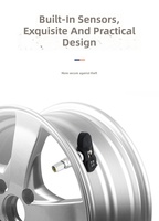 Système TPMS Haute Précision à Connexion Rapide Sans Programmation, Capteur de Pression des Pneus Universel Alimenté par Énergie Solaire, Fixation sur Vitre pour Voiture