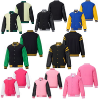 Blouson Bomber Homme Color Block avec Broderies et Patchwork, Manches en Cuir PU, Style Baseball, Vêtement d'extérieur Streetwear
