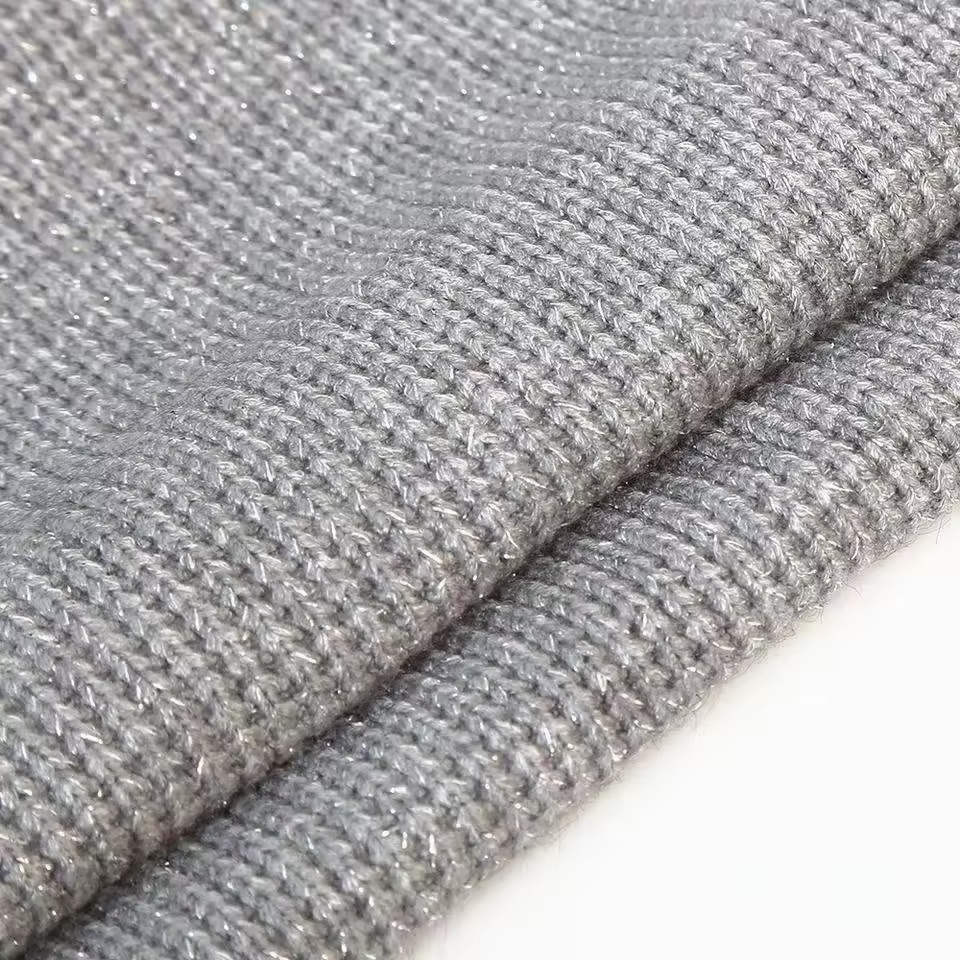 Professional Factory Supplier Wholesale New Gray Color High Quality Knitted Clothing Cashmere Fabric From China