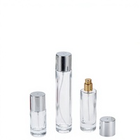 Flacons de parfum en verre épais et ronds de 10 ml, pressurisés, avec atomiseur pulvérisateur à sérigraphie, prêts à l'emploi