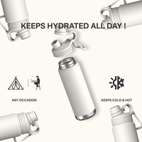 Bouteille d'eau en acier inoxydable isolée de 24 oz, personnalisée, vente chaude, sortie d'usine