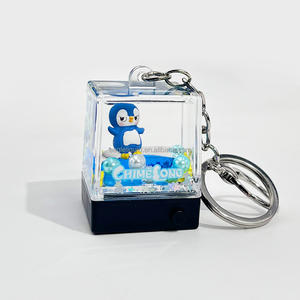 Portachiavi Cubo LED <span class=keywords><strong>Mini</strong></span> Creativo Personalizzato OEM ODM con Glitter e Sequin, Souvenir Galleggiante con Sabbia Liquida, Giocattolo Regalo - Product Image 6