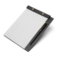 Bloc-notes d'apprentissage pour menu d'hôtel haut de gamme A5 A4 en cuir PU, documents professionnels, réunions, bloc-notes rechargeable avec stylo
