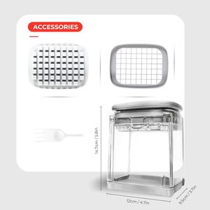 Tagliapatate e Cipolle, Affettaverdure e Tritatutto - Ottimo per Patate, Carote, Cetrioli, <span class=keywords><strong>Zucchine</strong></span>, Peperoni - Product Image 2