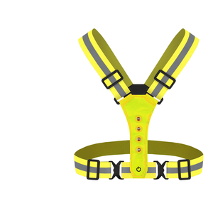 Rompi Keselamatan Bersepeda untuk Pengguna Sepeda Motor, Rompi Lari Reflektif <span class=keywords><strong>LED</strong></span>, Sabuk Elastis yang Dapat Disesuaikan, Rompi Lari <span class=keywords><strong>LED</strong></span> - Product Image 2