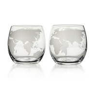 Accessoires de bar personnalisés, cadeau en cristal, verre à liqueur, bouteille en verre de 850 ml, ensemble de carafe à whisky en forme de globe avec 2 verres