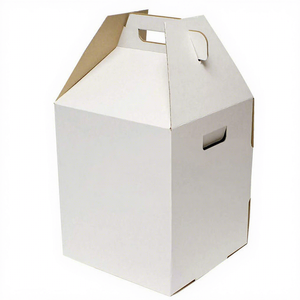 Caja de Embalaje para Pasteles de Cartón Corrugado de Nuevo Estilo con Asa, Ventana Personalizable, Laminación Mate y Grabado en Relieve - Product Image 1