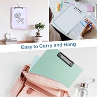 Porte-documents en plastique multicolores avec clip métallique discret, format A4, pour bureau, salle de classe, infirmière, médecin, professeur