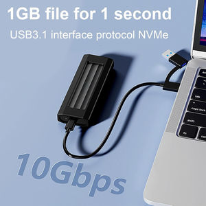 ไดรฟ์พกพา SYONG USB <span class=keywords><strong>3.1</strong></span> Type C รองรับการถ่ายโอนข้อมูล 10Gbps, กล่องหุ้ม NVMe SATA, อะแดปเตอร์อะลูมิเนียมภายนอกสำหรับพีซี/แล็ปท็อป - Product Image 2