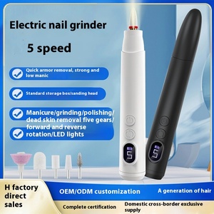 LED Electric Nail <b>Drill</b> with Screen Display Durable Plastic Dead Skin Removal Grinder for Manicure - Product Image 2
