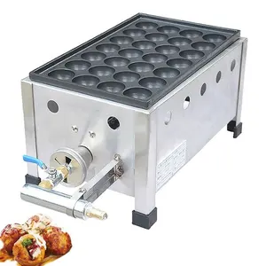 Commerciële Snack Voedsel 28 Gaten Gietijzeren Gas Takoyaki Maker