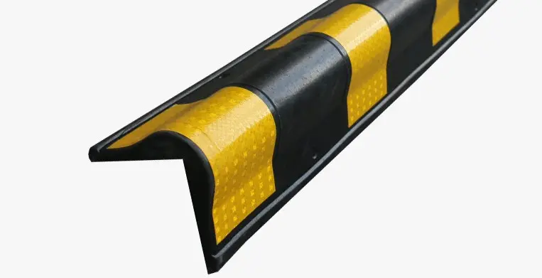 800mm height Round angle Parking Safety Square reflective rubber corner guards for walls