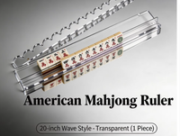 Supports et poussoirs de mahjong en acrylique transparent à bords festonnés, accessoires de mahjong haut de gamme, vente en gros personnalisée directement de l'usine