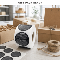 Étiquette cadeau en papier imperméable pour emballage cadeau et produit, autocollant adhésif imprimé, traitement personnalisé, faible MOQ