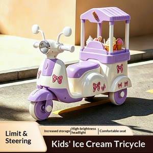Nuevo Modelo 2026, Coche de Juguete con Forma de Camión de Helados para Niños, Triciclo de Plástico para Niños de <span class=keywords><strong>1</strong></span> a 5 Años con Luces y Música - Product Image 3