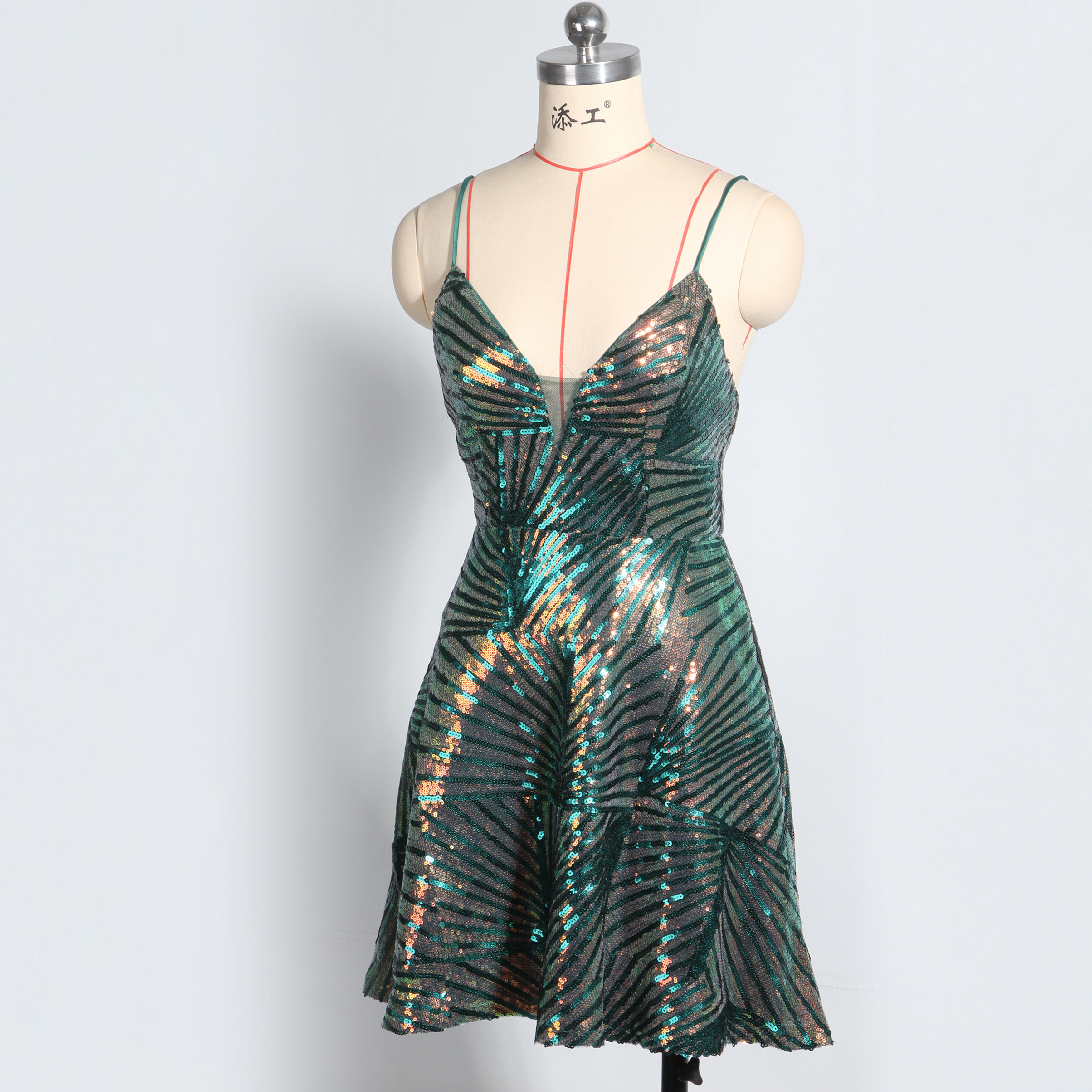 slimmest fitting dress shirts Koscy Tight Sequins One Shoulder Homecoming Dress main image 1