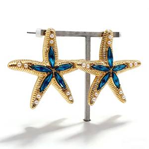 Orecchini Pendenti Placcati Oro per Donna <span class=keywords><strong>2026</strong></span>, Stile Bohémien con Farfalla, Design Popolare Ispirato all'Oceano, Gioielli Versatili - Product Image 1