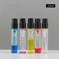 WOGU Flacon vide en verre transparent pour parfum, atomiseur à sertir, mini flacon échantillon, vaporisateur à brume fine, 1,5 ml, 2 ml, 2,5 ml