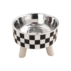 Tikar Kaki Anti selip pemberi makan hewan peliharaan, empat kaki tinggi makan kucing Anti tumpah dapat disesuaikan Stainless Steel mangkuk anjing naik - Product Image 4