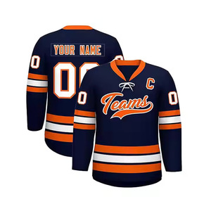 Лучшая цена! Хоккейная форма для 32 команд, быстросохнущая, с длинным рукавом, тренировочная, с именем и номером. - Product Image 2