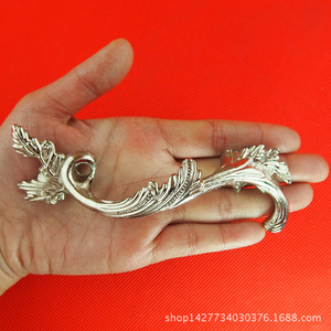 Furniture Handle Zinc Alloy 128mm Length Traditional Style Cabinet Drawer Handle Durable Bar Shape - Product Image 2