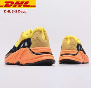 top quality box packing yeezy running sport reflective yeezy static fashion men women sun yellow yeezy 700 wave runner sneakers