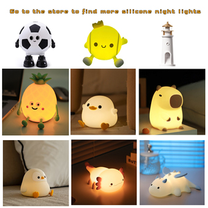 Lámpara Nocturna LED <span class=keywords><strong>de</strong></span> Silicona con Diseño <span class=keywords><strong>de</strong></span> Panda Adorable para Dormitorio, Cojín <span class=keywords><strong>de</strong></span> Flores <span class=keywords><strong>de</strong></span> Silicona ABS con Sensor <span class=keywords><strong>de</strong></span> Control - Product Image 6