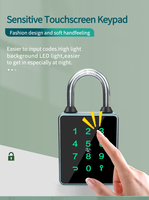 Cadenas intelligent NFC à combinaison de sécurité avec application Ttlock, stockage cloud, en alliage d'aluminium pour portes en acier/laiton/bois/verre, Grade C