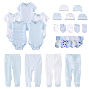 Conjunto <span class=keywords><strong>de</strong></span> 24 trajes como en la imagen para bebé, mono <span class=keywords><strong>de</strong></span> color sólido + sombrero + calcetines + guantes + Pantalones, mono <span class=keywords><strong>de</strong></span> <span class=keywords><strong>bienvenida</strong></span> para bebé recién nacido - Product Image 5