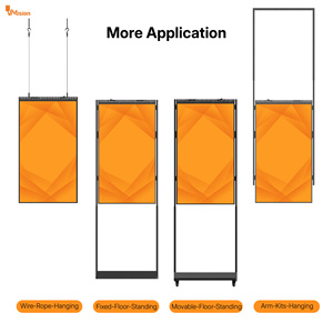 Écran LCD double face de 43, 49, 55, 65, 75 pouces, 3000/700 nits, haute luminosité, écran publicitaire pour fenêtre avec VM-WHBV4 intégré, Android - Product Image 2