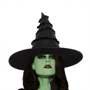 <span class=keywords><strong>Cappello</strong></span> <span class=keywords><strong>da</strong></span> strega/stregone di Halloween in cotone 100% per feste invernali, performance e cosplay - Nuovo stile transfrontaliero - Product Image 1