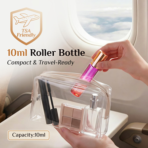 Botella de Vidrio Negra de 10 ml con Rodillo, Botella Roll-on de 1/3 oz con Bola Metálica, Botellas de Vidrio Vacías de 5 ml con Rodillo, Recargables - Product Image 3