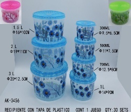 Food Storage <b>Jars</b> 300 Ml To 3 L With Lid Stackable Freshness Preservation Kitchen Use Flower Design <b>Plastic</b> Container - Product Image 1