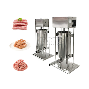 Machine de remplissage de saucisses sous vide électrique en acier inoxydable 15L nouvelle condition pompe à viande noyau de moteur usines d'hôtels - Product Image 1